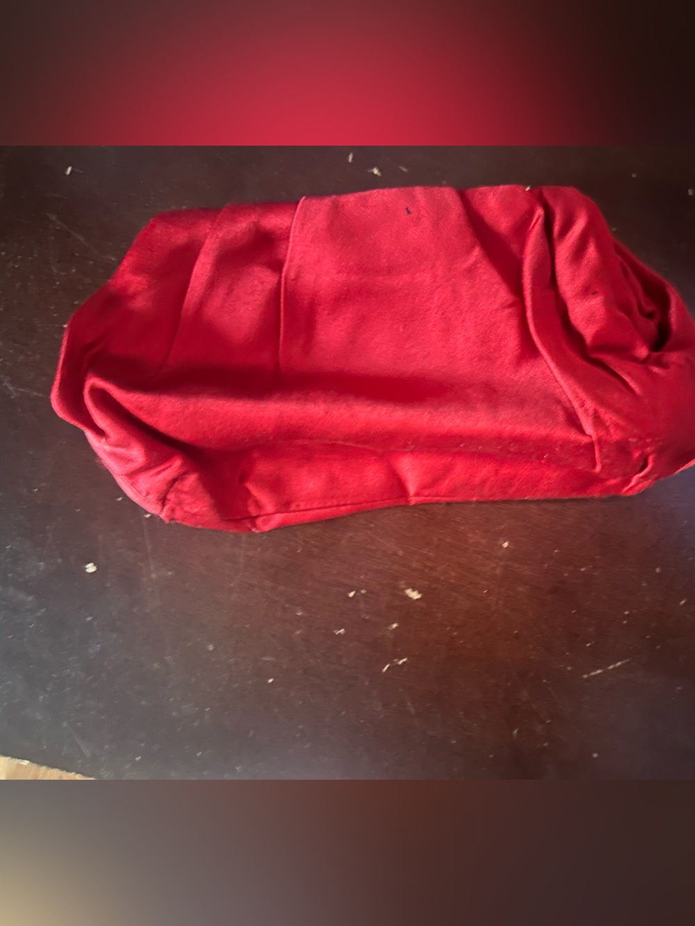 J. Crew Red Satin Clutch with magnetic closure